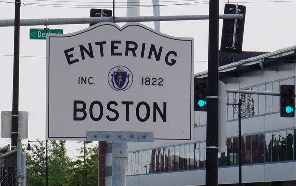 entering boston